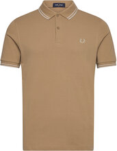 Twin Tipped Fp Shirt Tops Polos Short-sleeved Beige Fred Perry