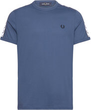 Taped Ringer T-Shirt Tops T-Kortærmet Skjorte Blue Fred Perry