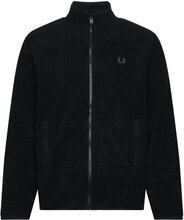 Zip Borg Fleece Tops Sweatshirts & Hoodies Fleeces & Midlayers Black Fred Perry