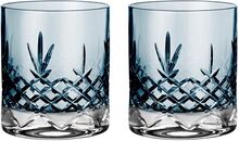 Crispy Sapphire Lowball - 2 Pcs Home Tableware Glass Whiskey & Cognac Glass Blue Frederik Bagger