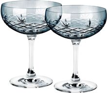 Crispy Sapphire Gatsby - 2 Pcs Home Tableware Glass Champagne Glass Blue Frederik Bagger