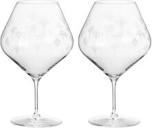 Flower Wine Xl - 2 Pcs Home Tableware Glass Wine Glass White Wine Glasses Nude Frederik Bagger