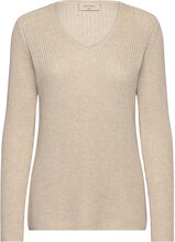 Fqellis-V-Pu Tops Knitwear Jumpers Beige FREE/QUENT