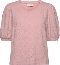 Fqmalle-Blouse Tops Blouses Short-sleeved Pink FREE/QUENT