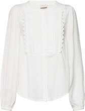 Fqshu-Blouse Tops Blouses Long-sleeved White FREE/QUENT