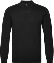 Resort Ls Polo Tops Polos Long-sleeved Black French Connection
