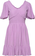 Birch Puff Sleeve Dress Kort Kjole Purple French Connection