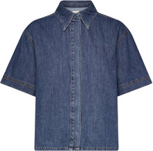Finley Denim Ss Shirt Tops Shirts Denim Shirts Blue French Connection