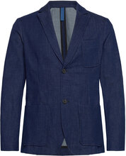 Jere Organic Cotton Denim Jacket Suits & Blazers Blazers Single Breasted Blazers Navy FRENN