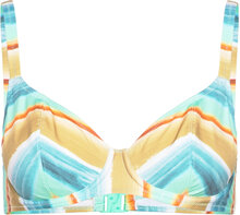 Castaway Island Uw Plunge Bikini Top Swimwear Bikinis Bikini Tops Wired Bikinitops Blue Freya