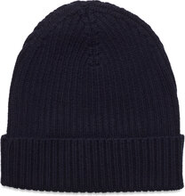 Rib Beanie Accessories Headwear Hats Winter Hats Marineblå FUB*Betinget Tilbud