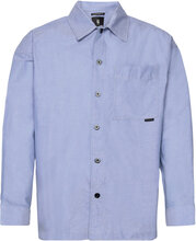 Boxy Fit Shirt L\S Tops Overshirts Blue G-Star RAW