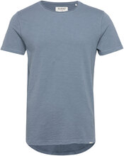 Konrad Slub S/S Tee T-shirts Short-sleeved Blå Gabba*Betinget Tilbud