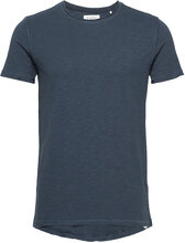 Konrad Slub S/S Tee Tops T-shirts Short-sleeved Blue Gabba