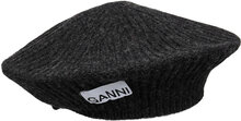 Structured Rib Knit Accessories Accessories Headwear Beanies Svart Ganni*Betinget Tilbud