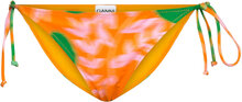 Recycled Printed Swimwear Bikinis Bikini Bottoms Side-tie Bikinis Orange Ganni