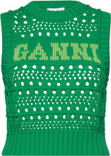 Cotton Rope Knit Designers Knitwear Jumpers Green Ganni