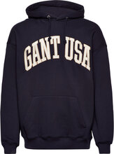 D1. Gant Usa Sweat Hoodie Hettegenser Genser Marineblå GANT*Betinget Tilbud