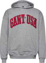 D1. Gant Usa Sweat Hoodie Hettegenser Genser Grå GANT*Betinget Tilbud