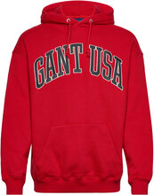 D1. Gant Usa Sweat Hoodie Hettegenser Genser Rød GANT*Betinget Tilbud