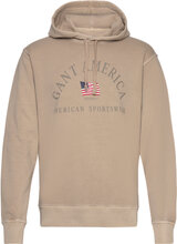 Sunfaded Gant Usa Hoodie Hettegenser Genser Beige GANT*Betinget Tilbud