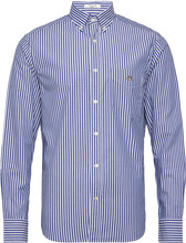 Reg Classic Poplin Stripe Shirt Tops Shirts Casual Blue GANT
