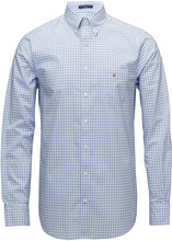 Reg Broadcloth Gingham Bd Tops Shirts Casual Blue GANT
