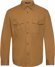 D1. Rel Twill Patch Pocket Shirt Tops Shirts Casual Brown GANT