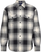 D1. Rel Shadow Check Shirt Tops Shirts Casual Black GANT