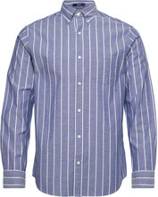 Reg Oxford Stripe Shirt Skjorte Uformell Blå GANT*Betinget Tilbud