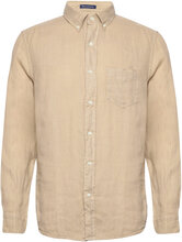 Reg Ut Gmnt Dyed Linen Shirt Tops Shirts Casual Beige GANT