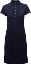 Original Pique Ss Dress Knälång Klänning Navy GANT