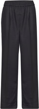Relaxed Pull On Pants Bottoms Trousers Wide Leg Black GANT