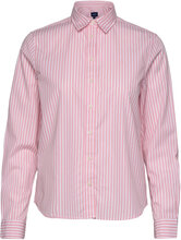 Reg Broadcloth Striped Shirt Tops Shirts Long-sleeved Pink GANT