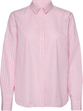 Reg Broadcloth Gingham Shirt Tops Shirts Long-sleeved Pink GANT