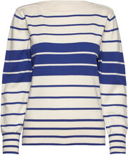 Block Stripe Boat Neck Tops T-shirts & Tops Long-sleeved Blue GANT