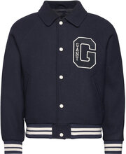 Gant Wool Varsity Jacket Outerwear Jackets Varsity Jackets Navy GANT