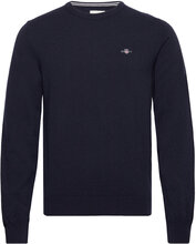 Superfine Lambswool C-Neck Tops Knitwear Round Necks Navy GANT