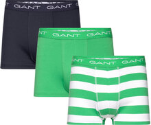 Rugby Stripe Trunk 3-Pack Boxershorts Green GANT