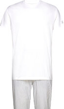 Stripe Pj Pants And T-Shirt Gb Pyjamas Nattøj White GANT