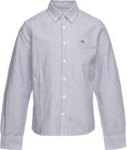 Oxford Striped B.d. Shirt Tops Shirts Long-sleeved Shirts Blue GANT