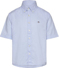 Reg Ss Oxford B.d Shirt Tops Shirts Short-sleeved Shirts Blue GANT