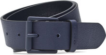 Tonal Buckle Leather Belt Accessories Belts Classic Belts Blue GANT