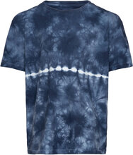 Teen 100% Organic Cotton Tie-Dye T-Shirt T-shirts Short-sleeved Blå GAP*Betinget Tilbud