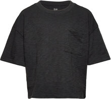 Teen 100% Organic Cotton Pocket T-Shirt T-shirts Short-sleeved Svart GAP*Betinget Tilbud