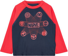 Babygap | Marvel 100% Recycled Printed Swim Rashguard T-shirts Long-sleeved T-shirts Multi/mønstret GAP*Betinget Tilbud