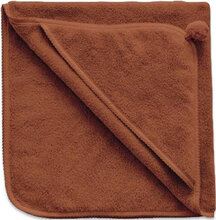 Terry Hooded Towel Home Bath Time Towels & Cloths Towels Brown Garbo&Friends