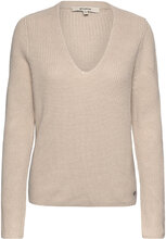 Ladies Pullover Tops Knitwear Jumpers Beige Garcia