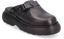 Cloud Clog - Black Leather Shoes Clogs Svart Garment Project*Betinget Tilbud