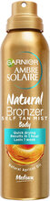 Natural Bronzer Self Tan Body Mist Spray Beauty Women Skin Care Sun Products Self Tanners Mists Nude Garnier